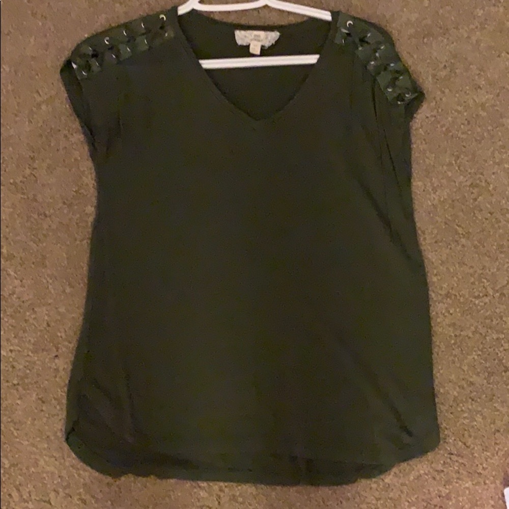 Army green shirt